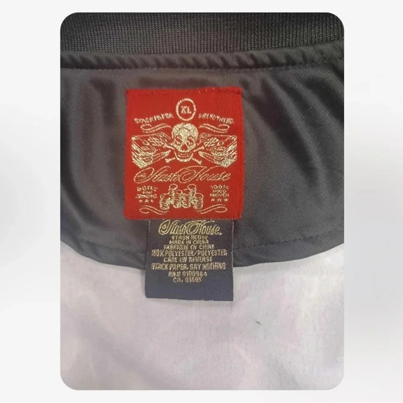 Stash House  Vintage Black Grey Zip Ip Jacket Size XL - Picture 12 of 14